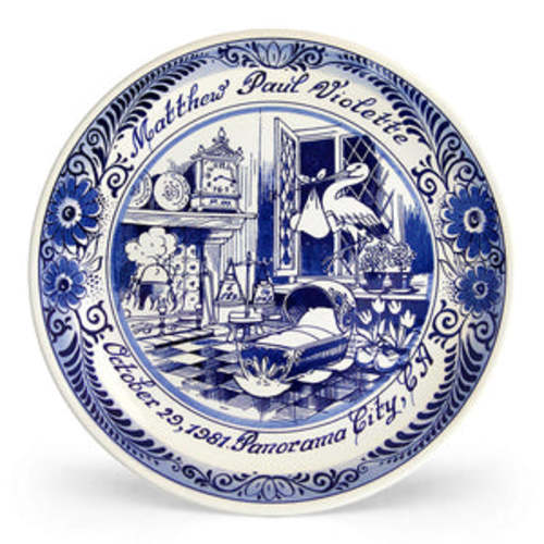 Buy Delft Birth Plate | Shop Delft Birth Plate