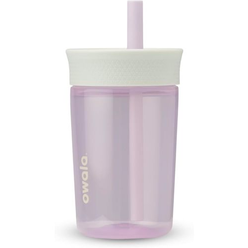 Owala Kids BPA-Free Plastic Tumbler with Spill Resistant Flexible Straw, Easy to Clean, Kids Water Bottle, Great for Travel, Dishwasher Safe, 15 Oz, Mint and Pink, (Unicorn)
