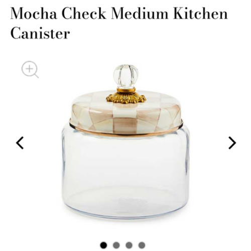 MacKenzie-Childs | Mocha Check Medium Kitchen Canister