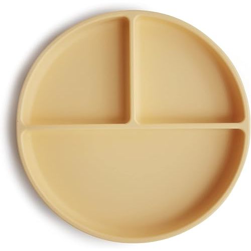 mushie Silicone Suction Plate | BPA-Free Non-Slip Design (Daffodil)