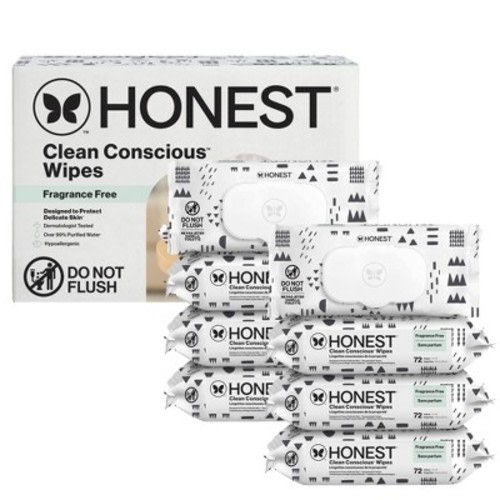The Honest Company Plant-Based Baby Wipes made with over 99% Water - Pattern Play - 576ct