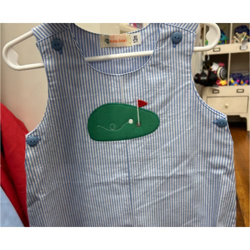 Stripe Chambray Golf Fit. Size: 12M