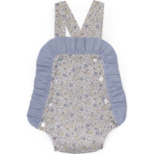 Celia Romper, Floral - Grey Elephant | Maisonette