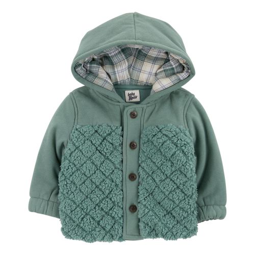 Baby Quilted Sherpa Jacket - Green - OshKosh | Carter's