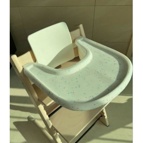 Gembebe Full Coverage Stokke Tripp Trapp High Chair Placemat | Silicone High Chair Placemat | Lightweight | Dishwasher Safe| Easy to Clean (Rainbow Sprinkles)