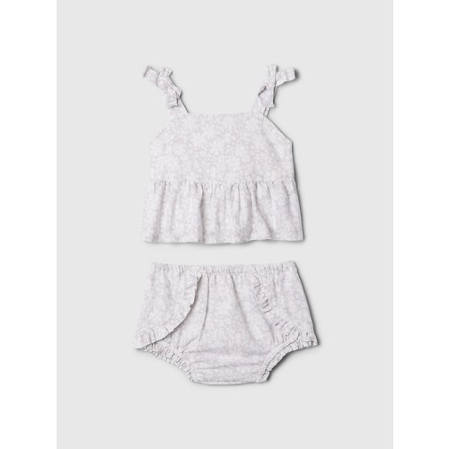 Baby Linen-Blend Two-Piece Outfit Set