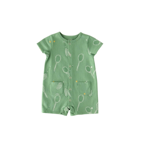 Short Sleeve Pocket Romper