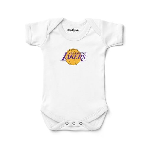 Newborn & Infant Los Angeles Lakers Chad & Jake White Logo Bodysuit