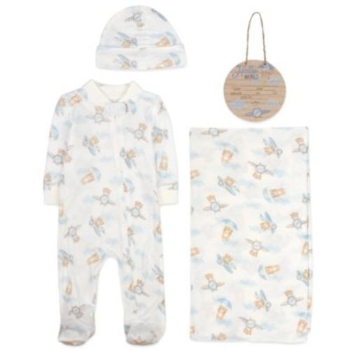 Baby Boys 4-Piece Teddy Bear Layette Set