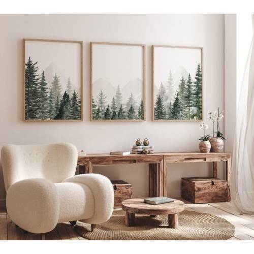 Nursery Decor Mountain, Nursery Wall Art, Tree Nursery Decor, Adventure Theme Nursery, Forest, Sage Green, Beige, Woodland Animals - Etsy