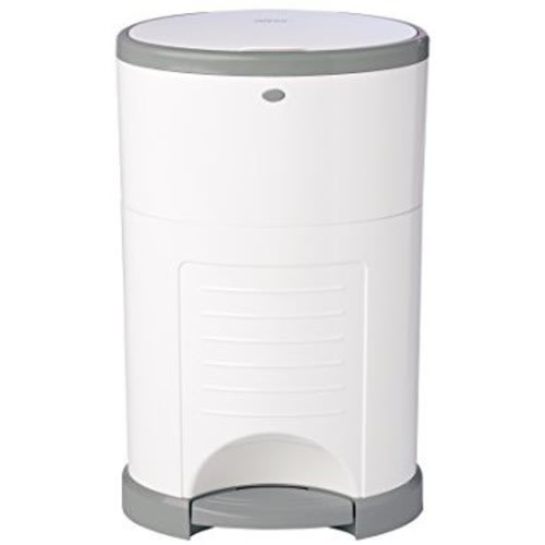 Dekor Classic Hands-Free Diaper Pail | Easiest to Use | Just Step – Drop – Done | Doesn’t Absorb Odors | 20 Second Bag Change | Most Economical Refill System | White