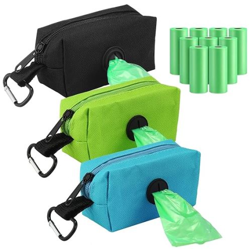 3 Pack Diaper Bag Dispenser Set Diaper Trash Bag Dispenser with 135 Counts Baby Diaper Disposal Bags Diaper Trash Bags with Hook for Newborn, Helpful Baby Item, Baby Gift