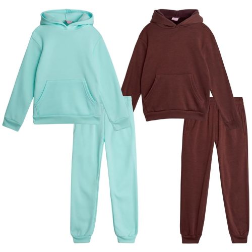 Real Love Toddler Girls Pants Set - 4 Piece Girls Jogger Sweatpants and Hooded Sweatshirt Youth Kids Activewear Set (2T-6)