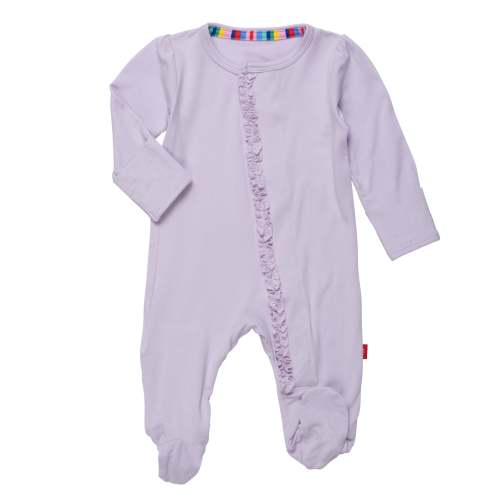 wisteria modal magnetic parent favorite footie with ruffles