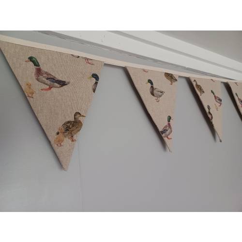 Duck fabric bunting, home decor, Mallards
