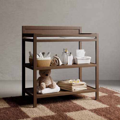 Storkcraft Alpine Infant Changing Table with Changing Pad, Hazelnut