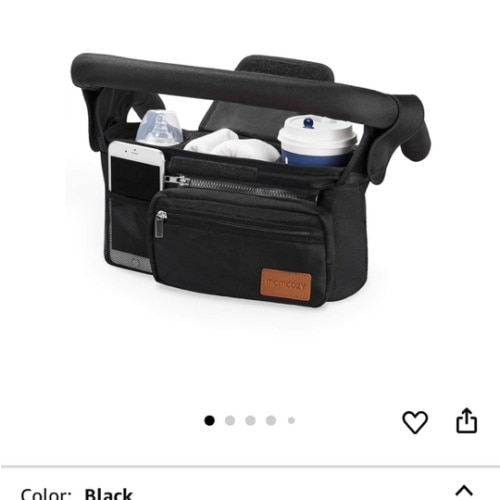 Momcozy Universal Stroller Organizer with Insulated Cup Holder Detachable Phone Bag & Shoulder Strap, Fits for Stroller like Uppababy, Baby Jogger, Britax, BOB, Umbrella and Pet Stroller