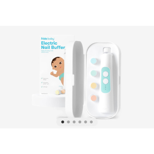 Frida Baby Electric Nail Trimmer, Safe & Easy Electric Nail File, Baby Nail Clipper & Nail Trimmer Kit for Newborn, Toddler, or Children Fingernails & Toenails, 4 Buffer Pads, LED Light, Storage Case