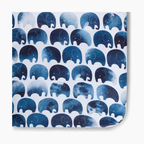 Oilo Studio Cotton Jersey Crib Sheet - Elefant Indigo