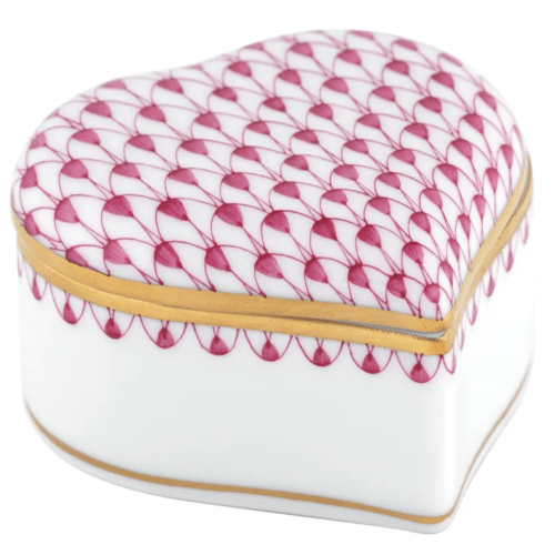 Herend Heart Box - Raspberry