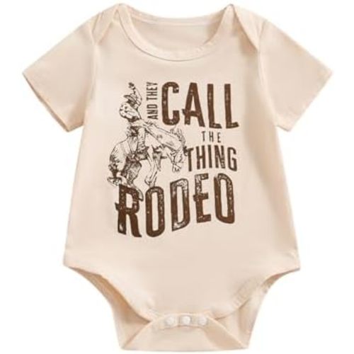 SAYOO Western Baby Girls Boys Bodysuit Clothes Country Cowboy Cowgirl Funny Cute Infant Creeper One-Piece Baby Bodysuit