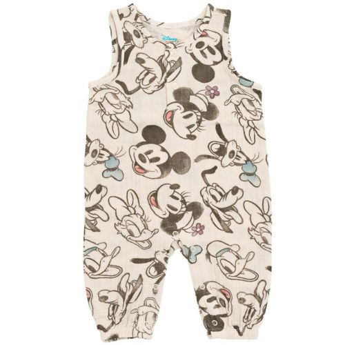 Disney Mickey Mouse Goofy Donald Duck Minnie Mouse Newborn Baby Boys Romper Gray Newborn