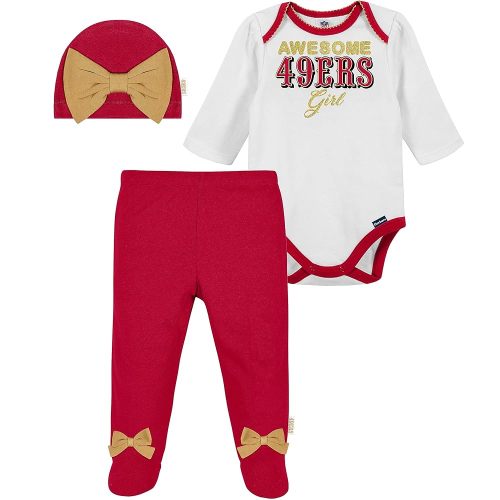 Gerber NFL Baby Girls Nfl Team Footed Pant and Bodysuit Gift Set