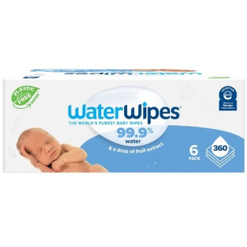 WaterWipes Plastic-Free Original Unscented 99.9% Water Based Baby Wipes - (Select Count)