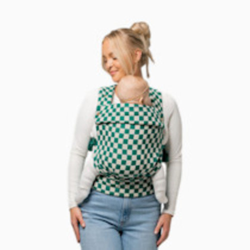 Mabē Monarch Ergonomic Baby Carrier – Premium Cotton Soft Structured Newborn to Toddler Carrier with Hip-Healthy Design, 3 Carry Positions (7-35lbs), Lightweight & Breathable (Evergreen Check)