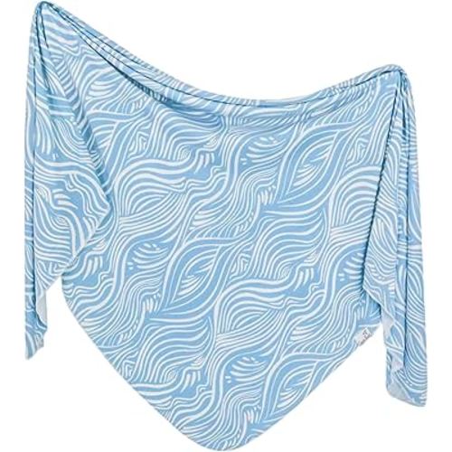 Copper Pearl Baby Swaddle Blanket - Premium Knit Baby Blanket, Large Soft Stretchy Receiving Blankets for Baby Boy and Girl, Swaddles for Newborn, Infant, and Toddler (Surf)