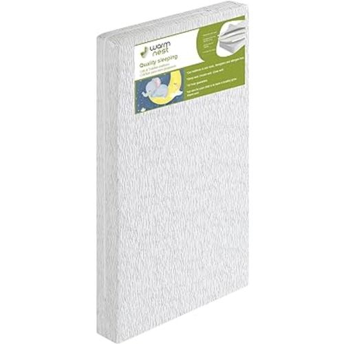 Premium Dual Sided Memory Foam Crib Mattress, Breathable, Washable, Waterproof, fits Standard Full-Size Crib and Toddler Bed, Fiberglass-Free