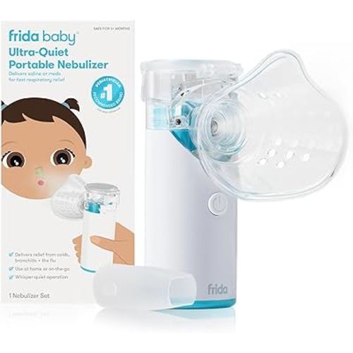 Frida Baby Nebulizer for Babies, Portable Nebulizer for Kids, Babies & Infants, Ultra-Quiet Handheld Nebulizer with Mask + Diffuser, Congestion + Flu Relief