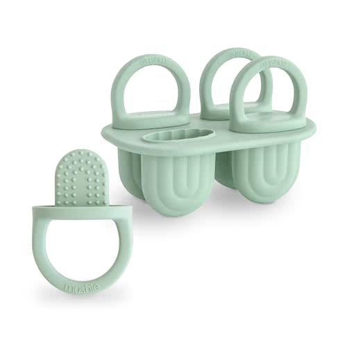 mushie Toddler Ice Pop Tray (Cambridge Blue) | 4 Pieces x 1 oz | BPA Free