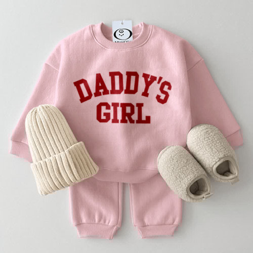 DADDY&#x27;S GIRL Baby 2-Piece Pink Set