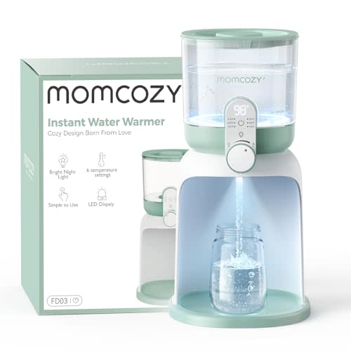 Momcozy Instant Baby Bottle Warmer, Water Warmer for Making Baby Formula, Dual Lights for Night Feeding, 57oz Larger Capacity, Formula Dispenser with 6 Temp Options, Breastfeeding Essentials