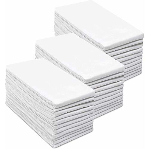SIMPLI-MAGIC Kitchen Towels, 24"x24", Flour Sack White 12 Count