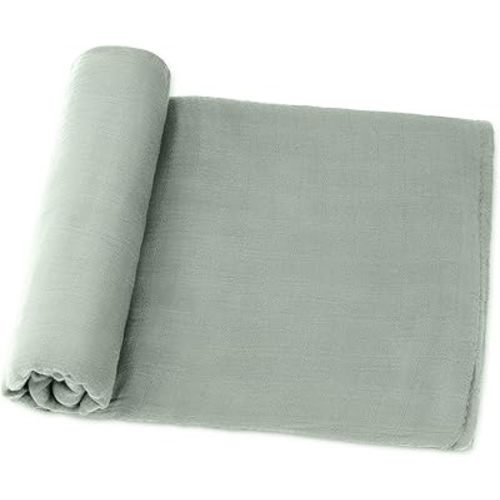 Comfy Cubs Muslin Swaddle Blankets Pack of 1 - 47 x 47 Inch Soft Cotton Baby Blanket Set, Large Multipurpose Wraps for Newborns - Self-Soothing Swaddles for Newborns - Fern