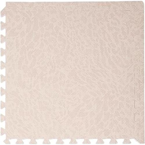 Toddlekind Playmat - Premium Foam Playmat, 4 x 6 feet, 6 Tile Extra Thick Foam Floor Puzzle Mat for Babies/Toddlers Stylish, Non-Toxic, Odorless. Perfect for Tummy Time & Play. 0m+ (Cream/Off White)
