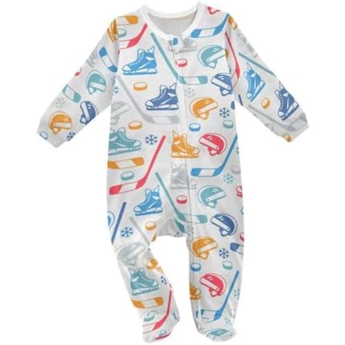 Dussdil Baby One-Piece Footies Newborn Rompers Pajamas Cotton Footed Pjs for Sleep Play Boys Girls