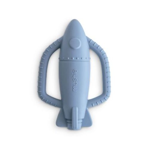 Mushie Silicone Rocket Rattle Teether