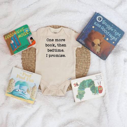 One More Book Then Bedtime ONESIES® Bodysuit, Book Themed Baby Shower Gift, Book Club Baby Outfit, Bookish Baby, Baby Gift for Librarian