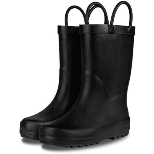 Lone Cone Premium Natural Rubber Rain Boots for Toddlers and Kids with Solid Design