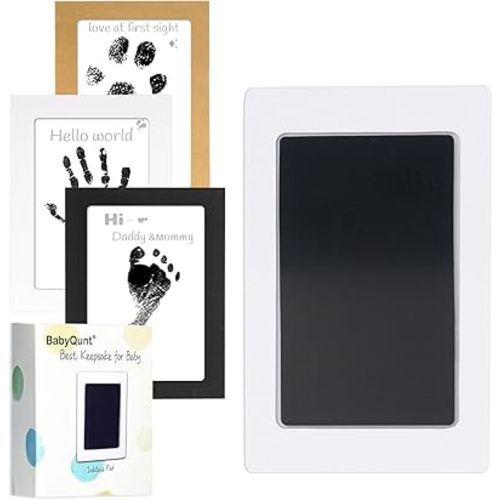 Inkless Baby Hand and Footprint Kit,Clean-Touch Ink Pad Kit,Safe No Mess Printing Infant Hand Foot Stamp,1 Pack Newborn Inkless Print Pads Best Keepsake or Gifts for Family
