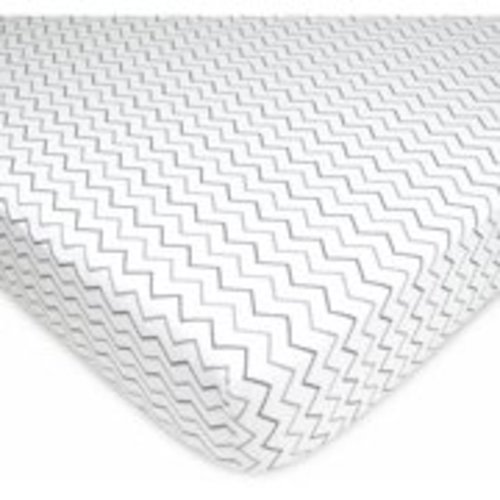 American Baby Company Printed 100% Cotton Jersey Knit Fitted Crib Sheet for Standard Crib and Toddler Mattresses, Grey Zig Zag, for Boys and Girls
