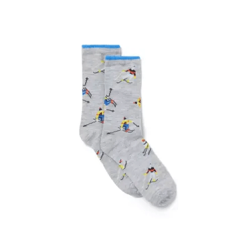 Classic Grey Heather Skier Gray Malin x Janie and Jack Skier Sock by Janie and Jack