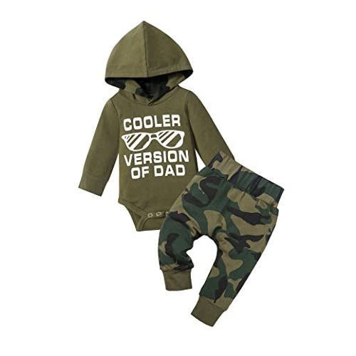 Fommy Newborn Baby Boy Clothes Plaid Letter Print Long Sleeve Hoodies + Long Pants 2PCS Fall Winter Outfits Set