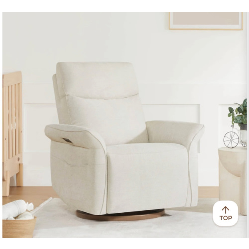 Vinca Power Swivel Nursery Glider Recliner with Power Lumbar & Headrest