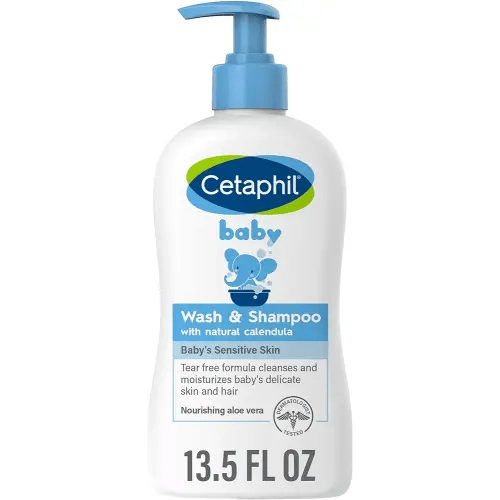 Cetaphil Baby Wash & Shampoo with Organic Calendula, Tear Free, Paraben, Colorant and Mineral Oil Free, 13.5 Fl. Oz