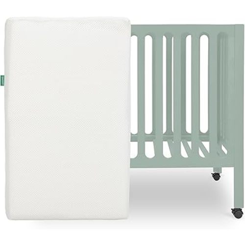 Newton Baby Galileo Mini Crib Sage, Mattress Included