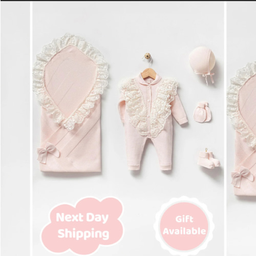 Eva Pink Newborn Knitwear Coming Home Set - THA Dressing